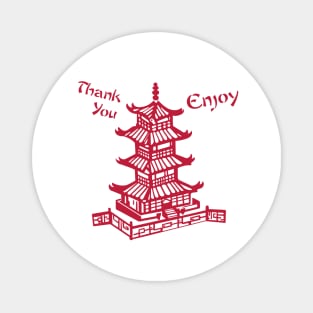 Chinese Takeaway Pagoda Enjoy Magnet